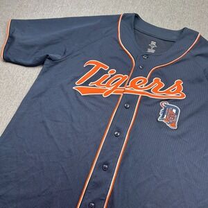 Detroit‎ Tigers Baseball Jersey Mens XL Blue Cooperstown Collection Dynasty MLB